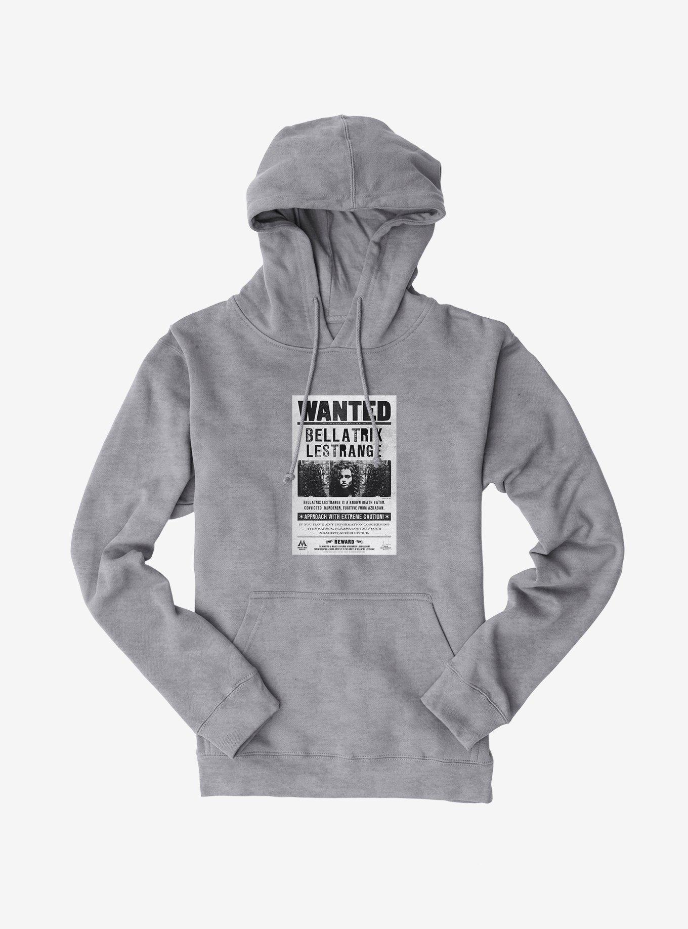 Harry Potter Bellatrix Lestrange Wanted Poster Hoodie, SPORT GRAY, hi-res