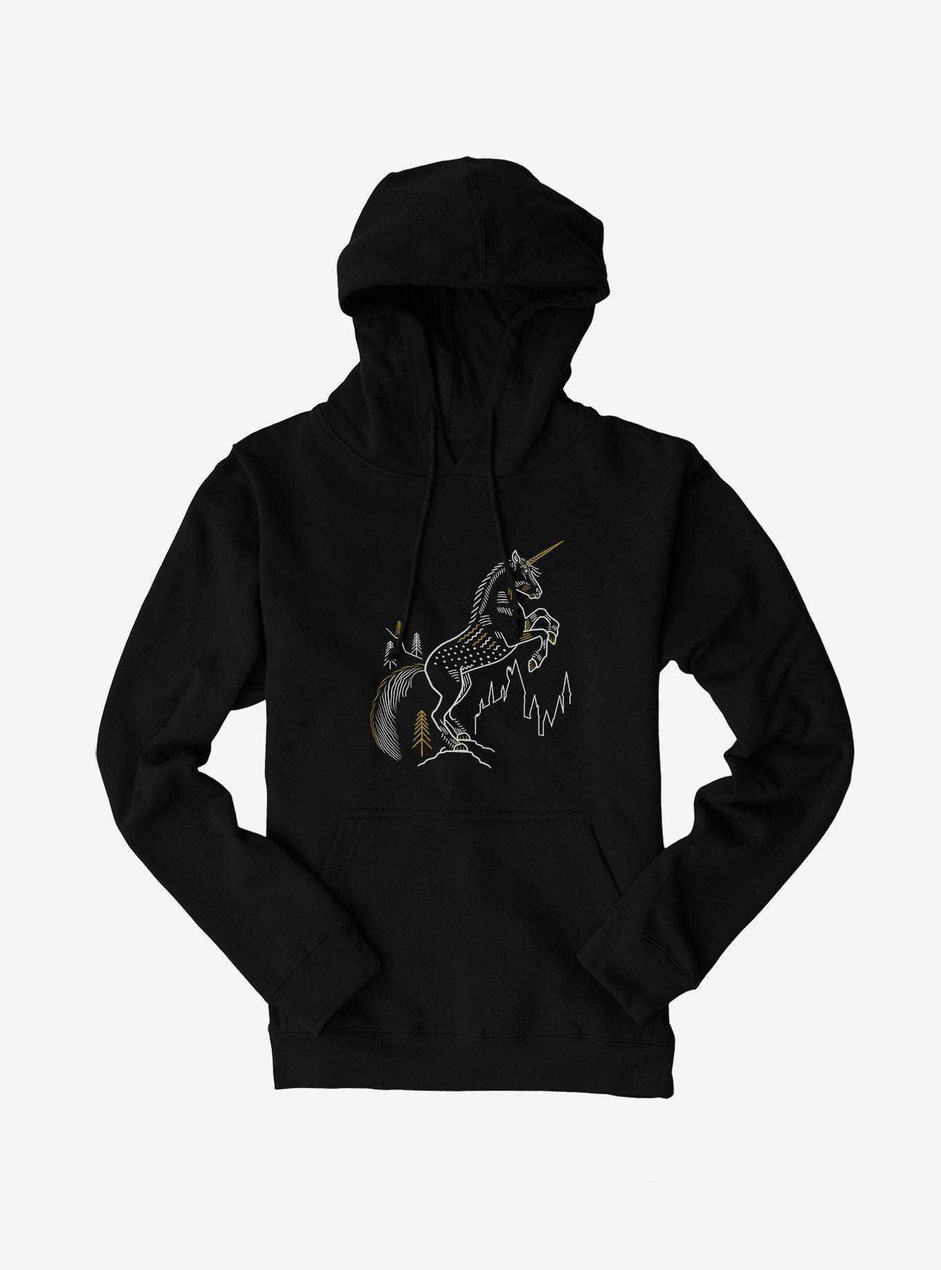 Harry Potter Gentle Unicorn Hoodie, BLACK, hi-res