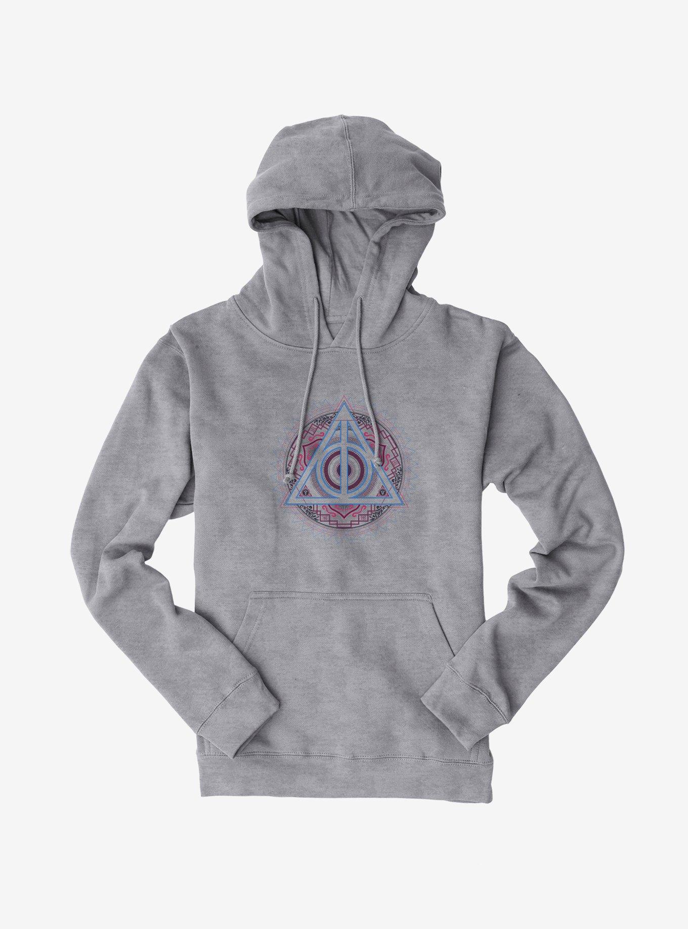 Harry Potter Deathly Hallows Symbol Decal Hoodie, SPORT GRAY, hi-res