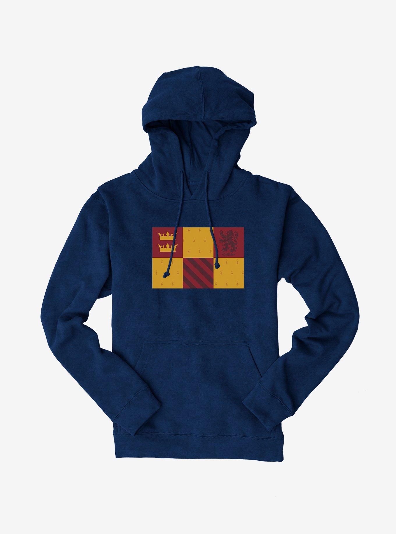 Harry Potter Gryffindor Checkered Patterns Hoodie, NAVY, hi-res