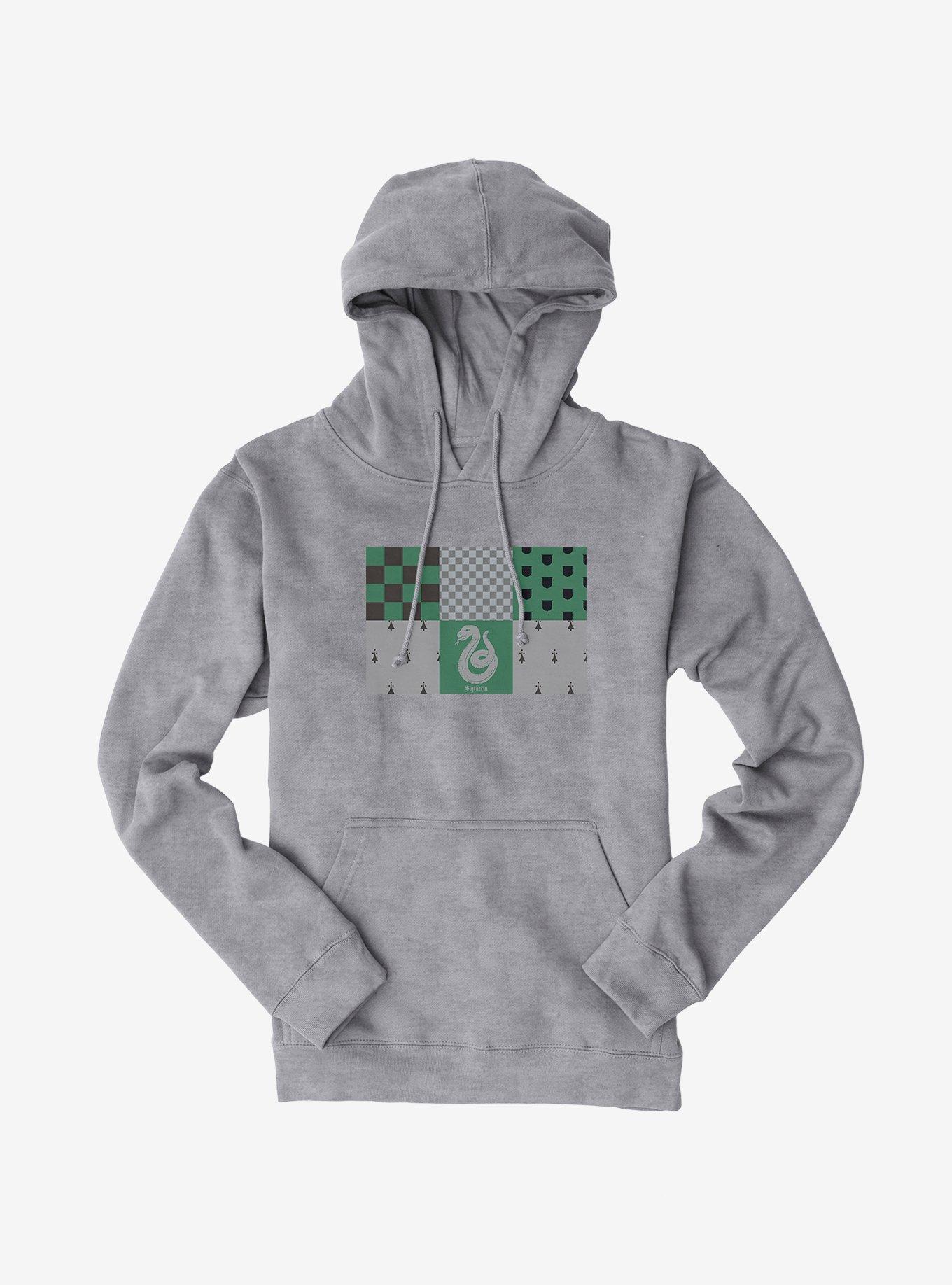 Harry Potter Slytherin Checkered Patterns Hoodie, SPORT GRAY, hi-res