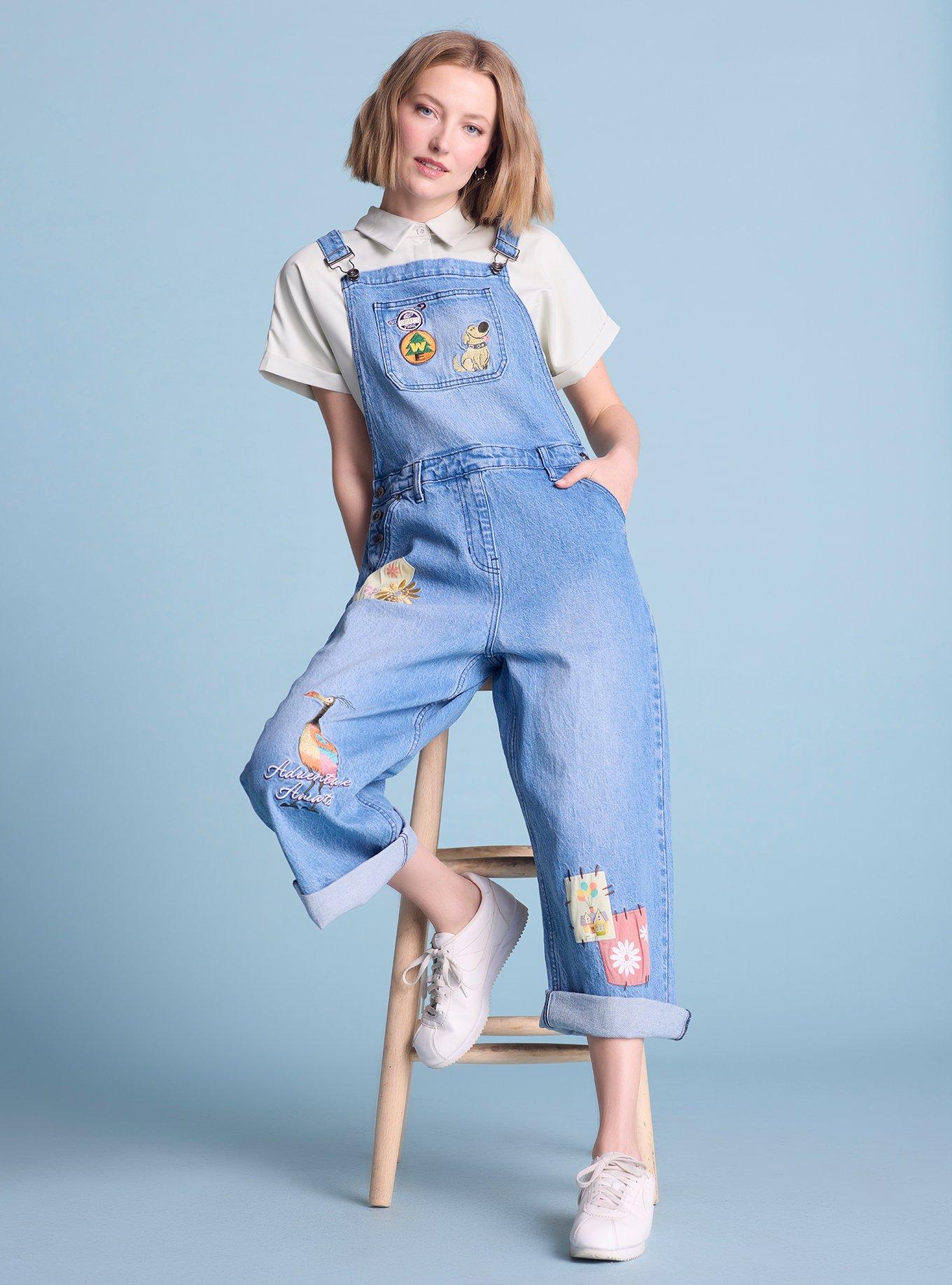 Disney Pixar Up Character Patchwork Women's Overalls - BoxLunch Exclusive