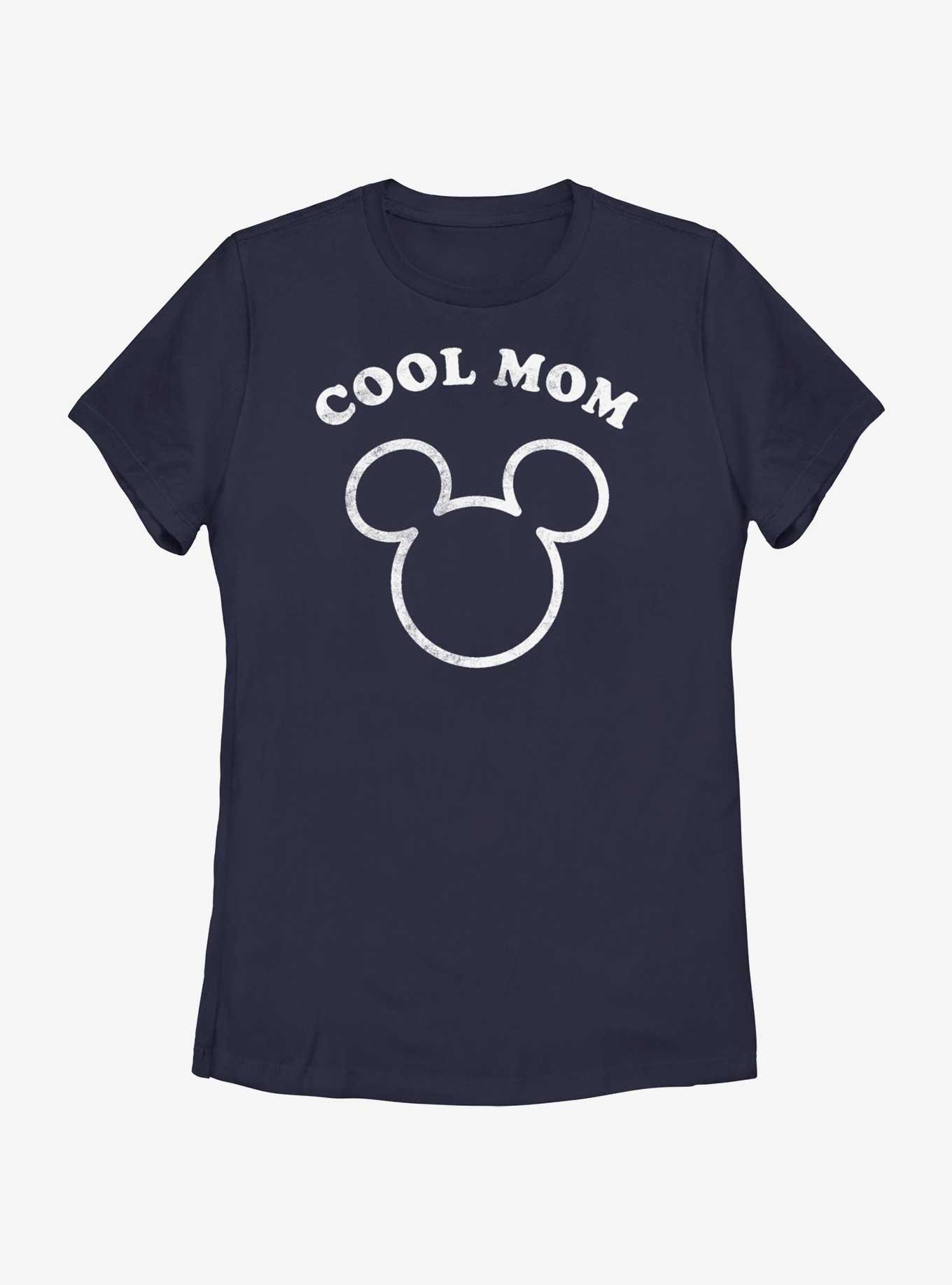 Disney Mickey Mouse Cool Mom Mickey Outline Womens T-Shirt, NAVY, hi-res