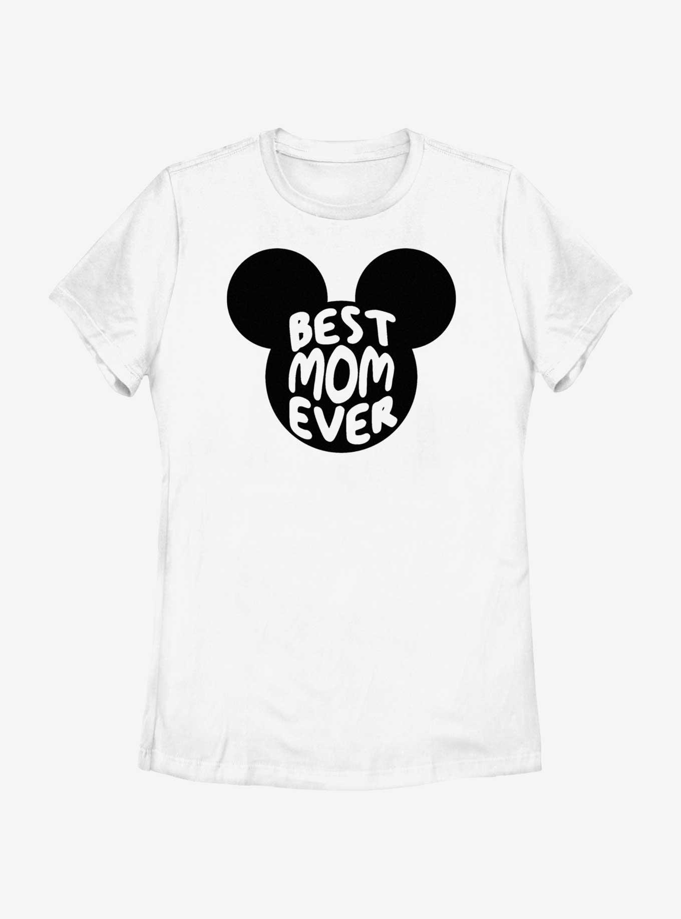 Disney Mickey Mouse Best Mom Ever Mouse Ears Womens T-Shirt, WHITE, hi-res