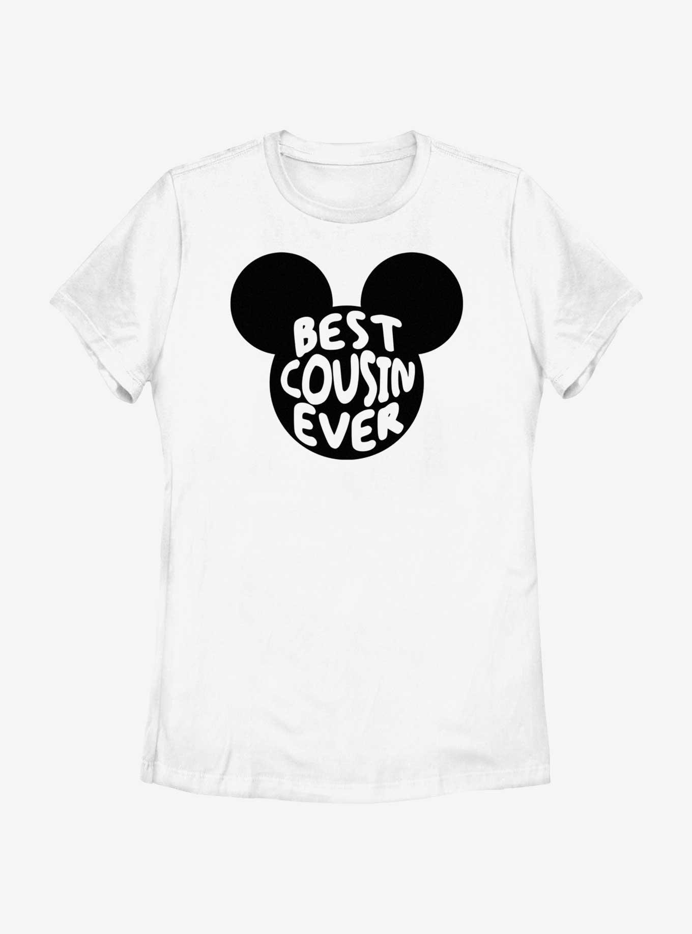 Disney Mickey Mouse Best Cousin Ever Mouse Ears Womens T-Shirt, WHITE, hi-res