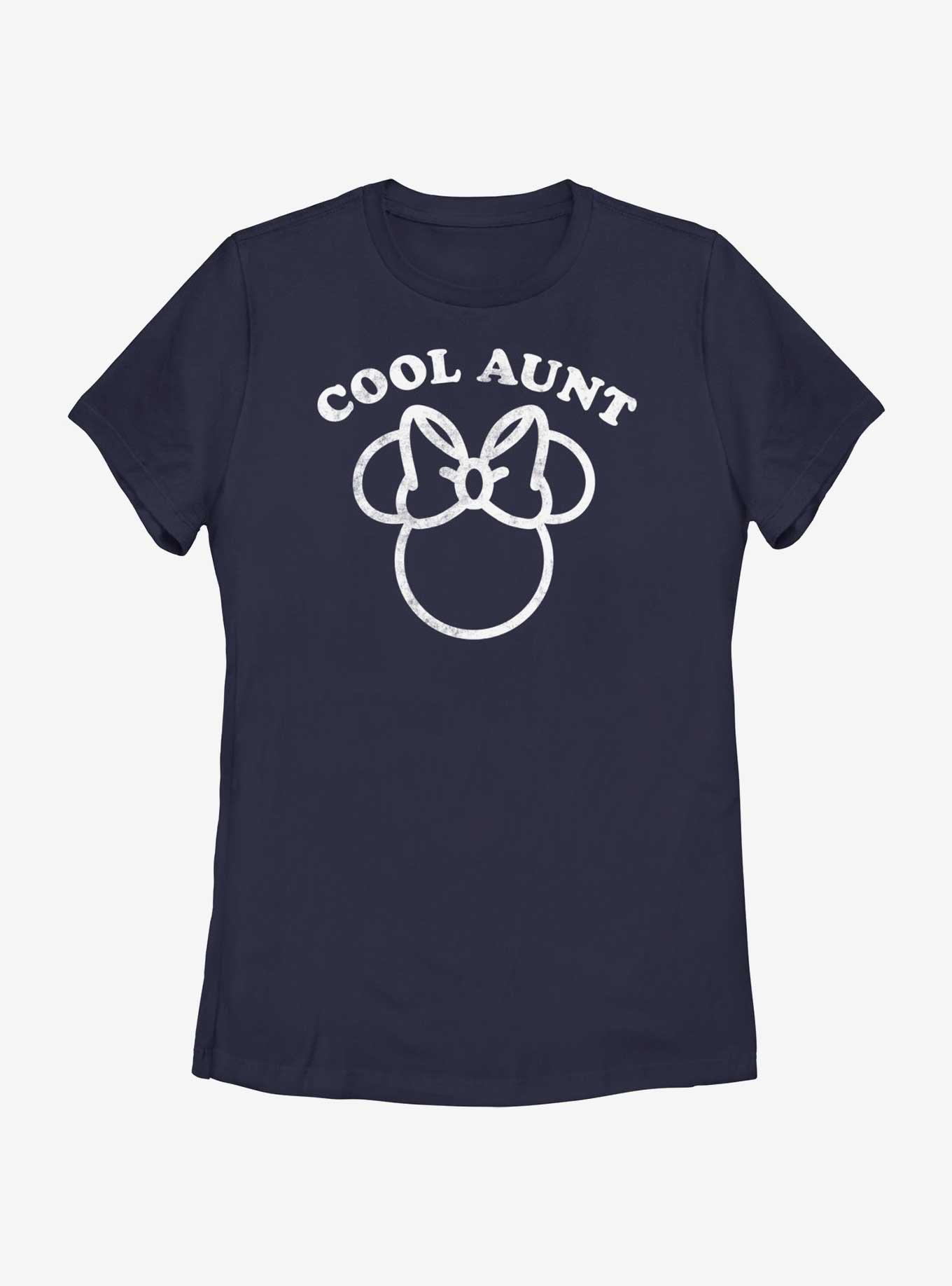 Disney Minnie Mouse Cool Aunt Minnie Ears Womens T-Shirt, NAVY, hi-res