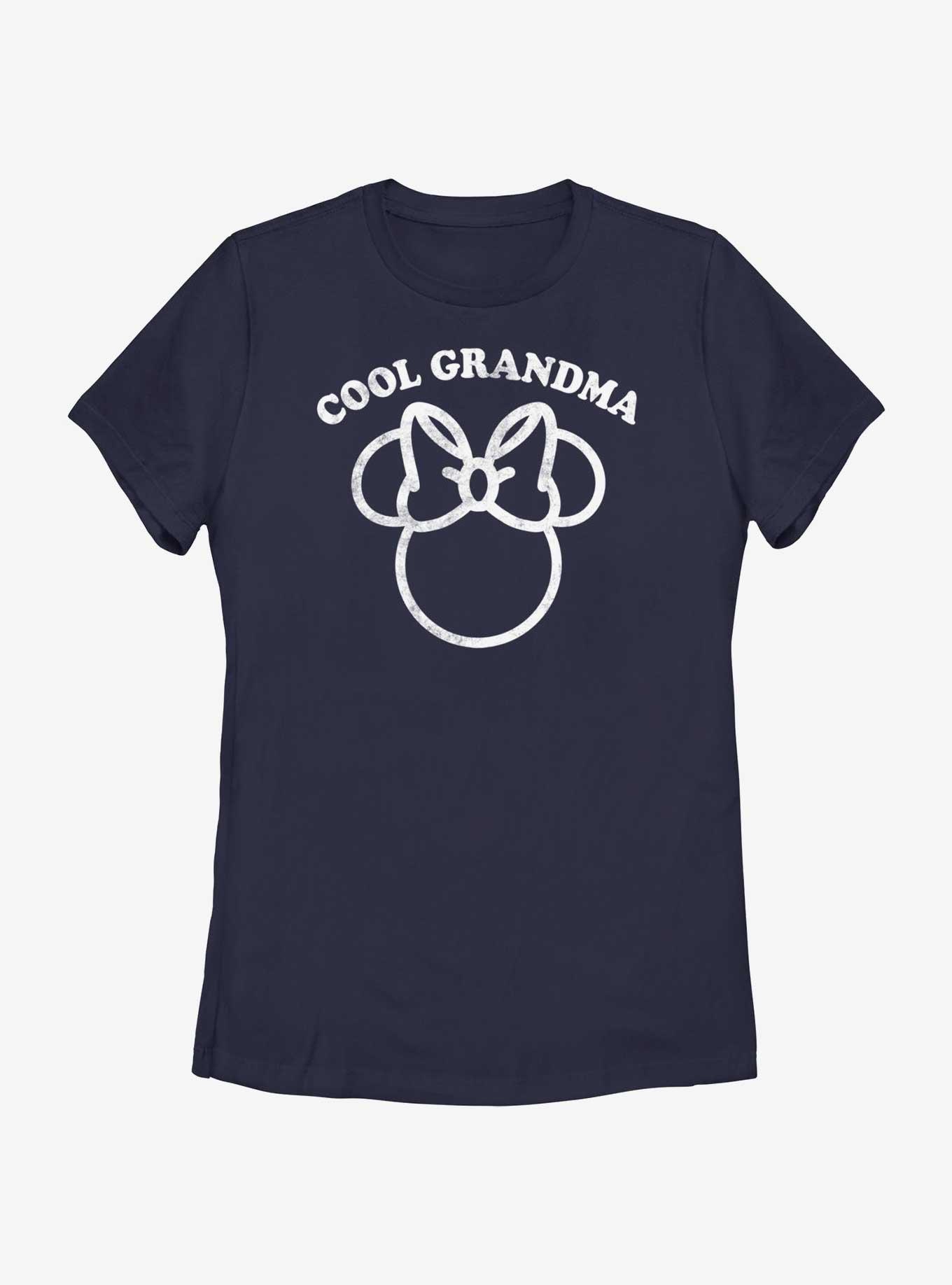 Disney Minnie Mouse Cool Grandma Minnie Ears Womens T-Shirt, NAVY, hi-res