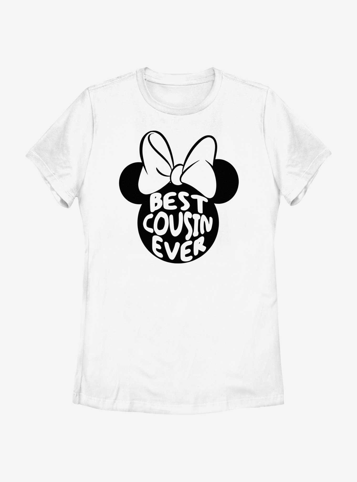 Disney Minnie Mouse Best Cousin Ever Minnie Ears Womens T-Shirt, WHITE, hi-res