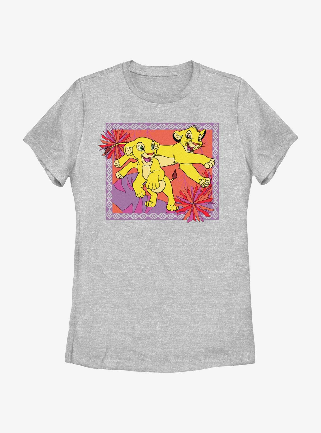 Disney The Lion King Simba And Nala Playing  Frame Womens T-Shirt, ATH HTR, hi-res