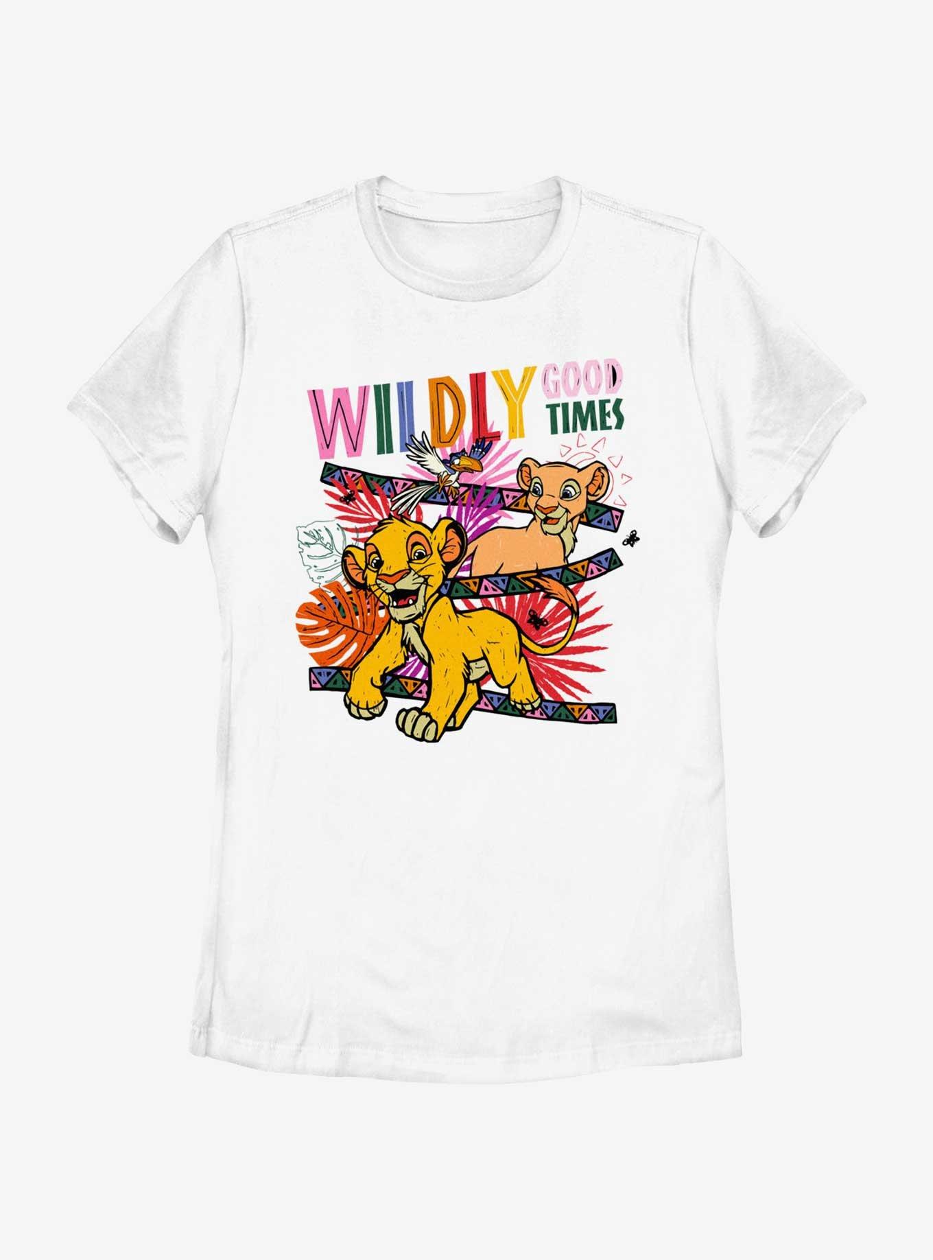 Disney The Lion King Wildly Good Times Womens T-Shirt, WHITE, hi-res