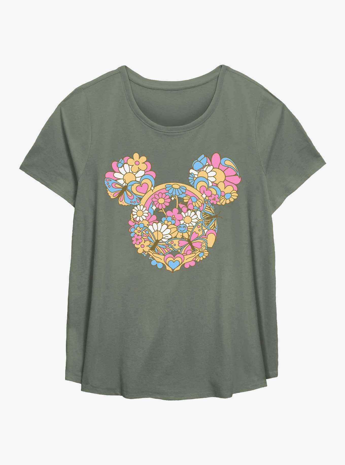 Disney Mickey Mouse Groovy Mickey Head Girls T-Shirt Plus Size