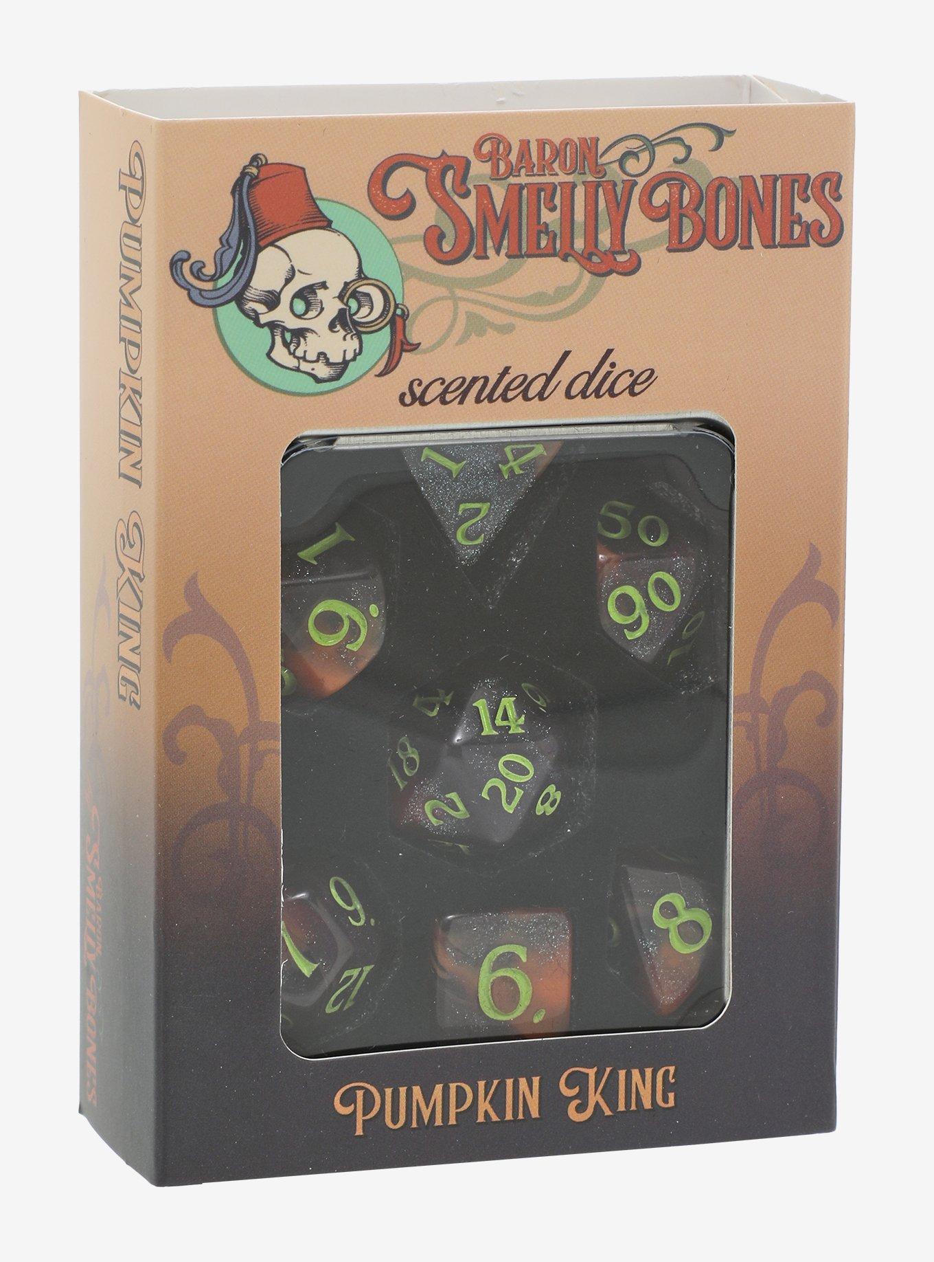 Baron Smelly Bones Pumpkin King Scented Polyhedral Dice Set, , hi-res