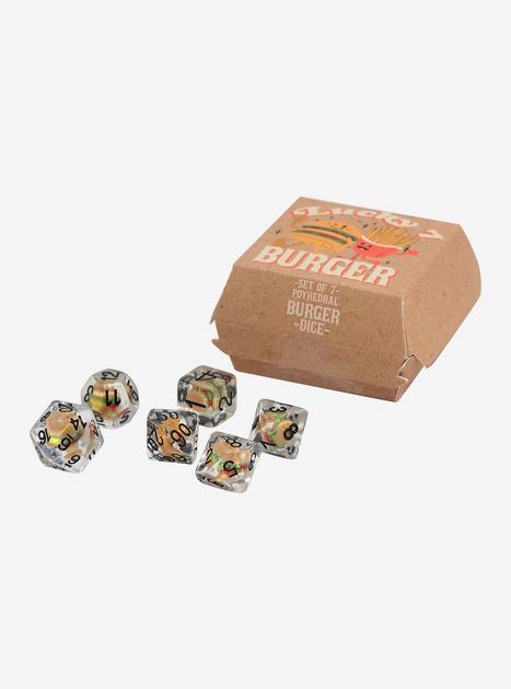 Cheeseburger Box Polyhedral Dice Set Hot Topic