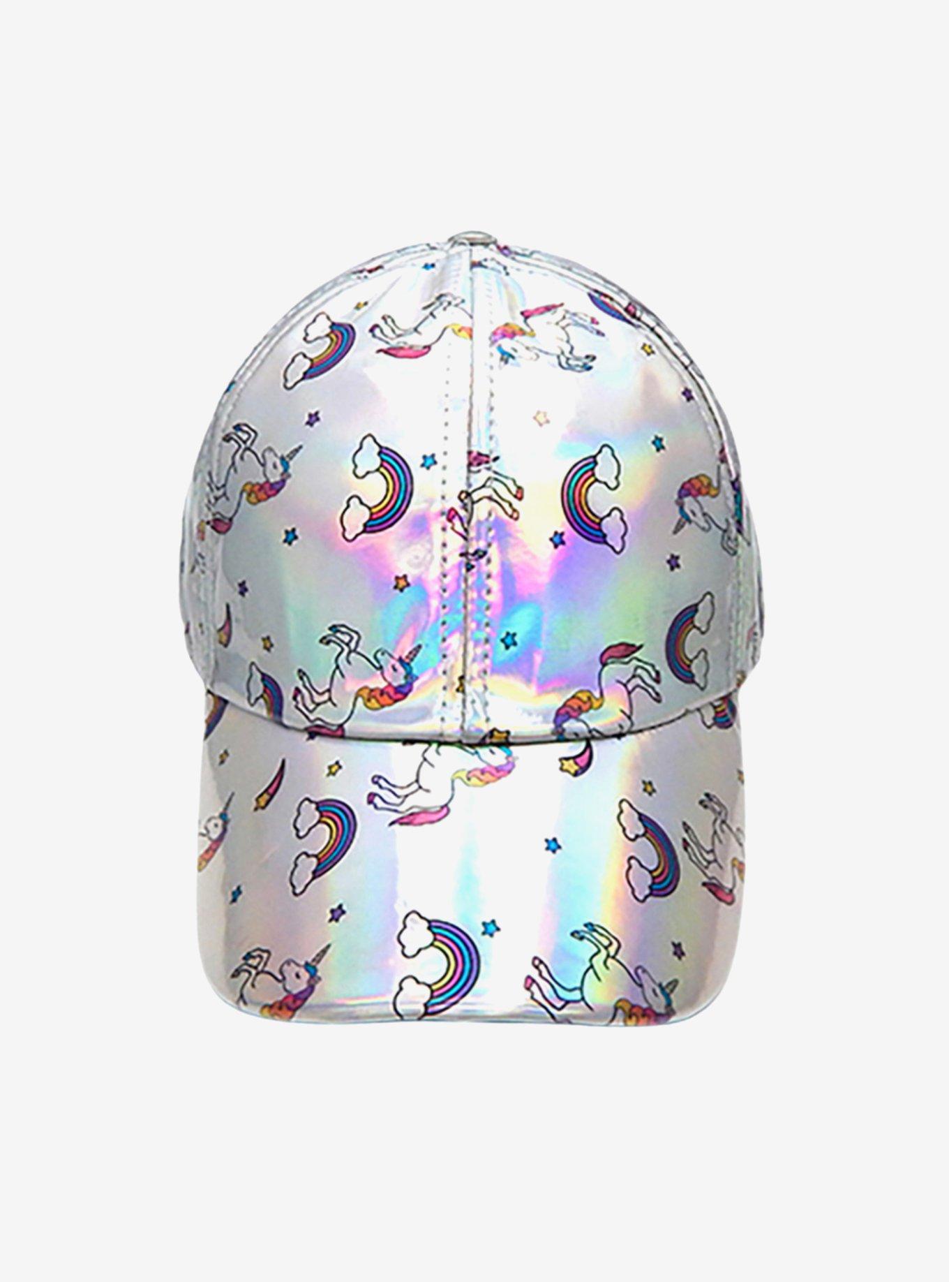 Unicorn Print Hologram Baseball Cap, , hi-res