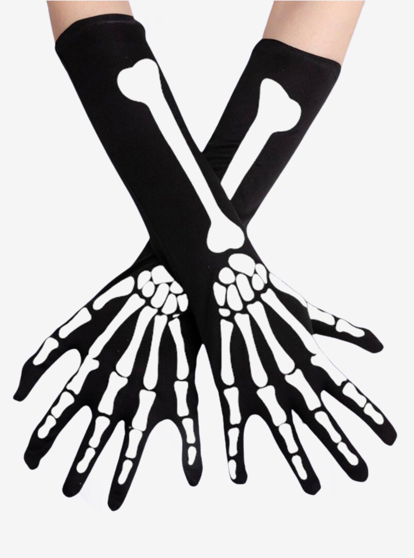 Skull Skeleton Gloves, , hi-res