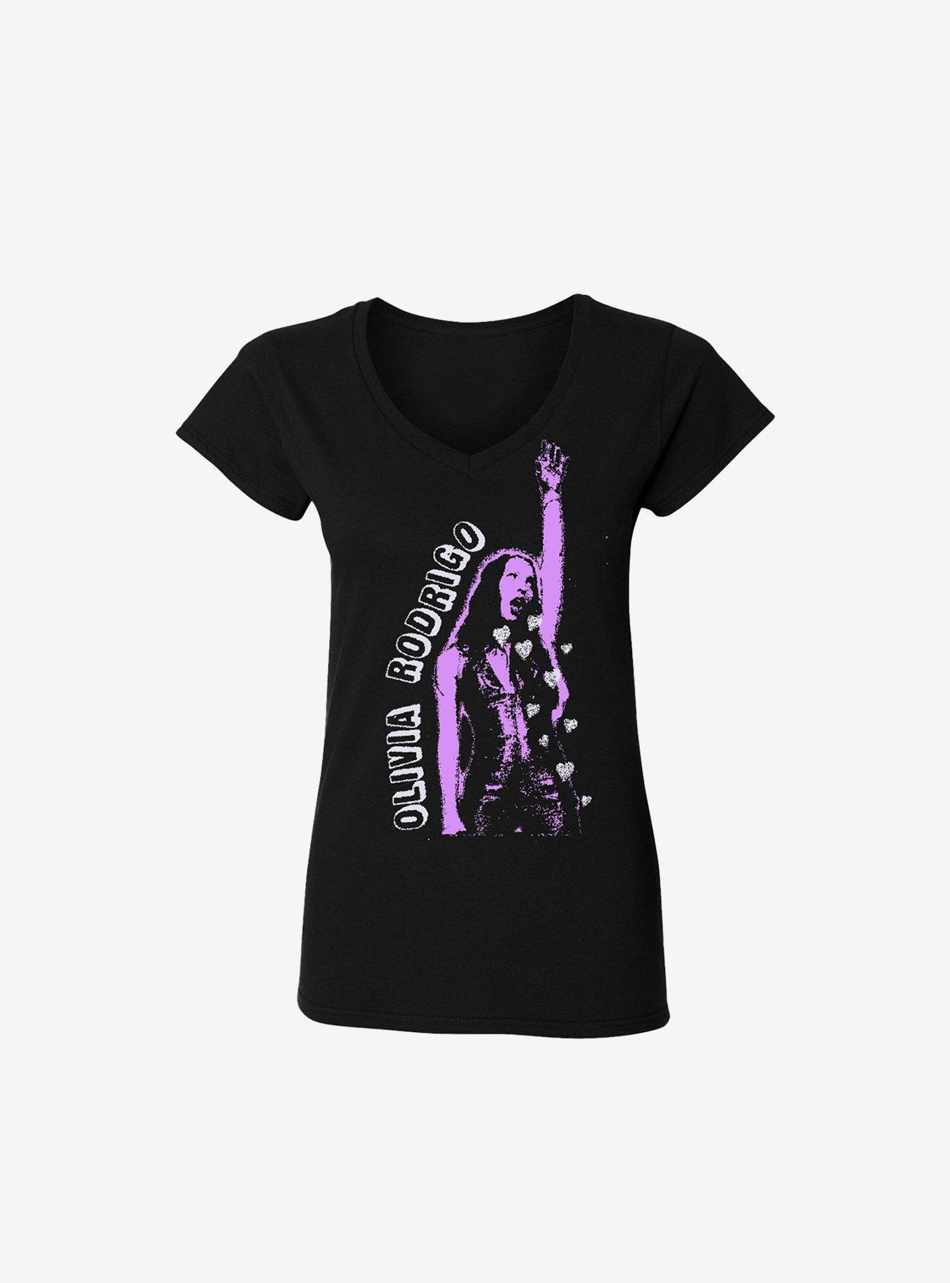 Olivia Rodrigo Hearts Girls V-Neck T-Shirt, , hi-res