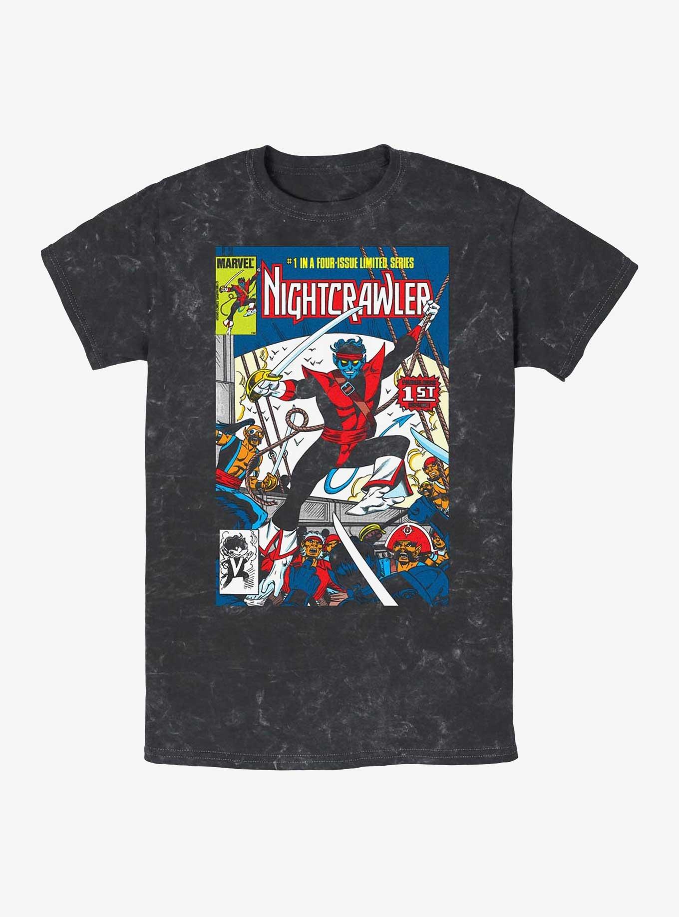 Marvel X-Men Nightcrawler Comic Cover Mineral Wash T-Shirt, , hi-res