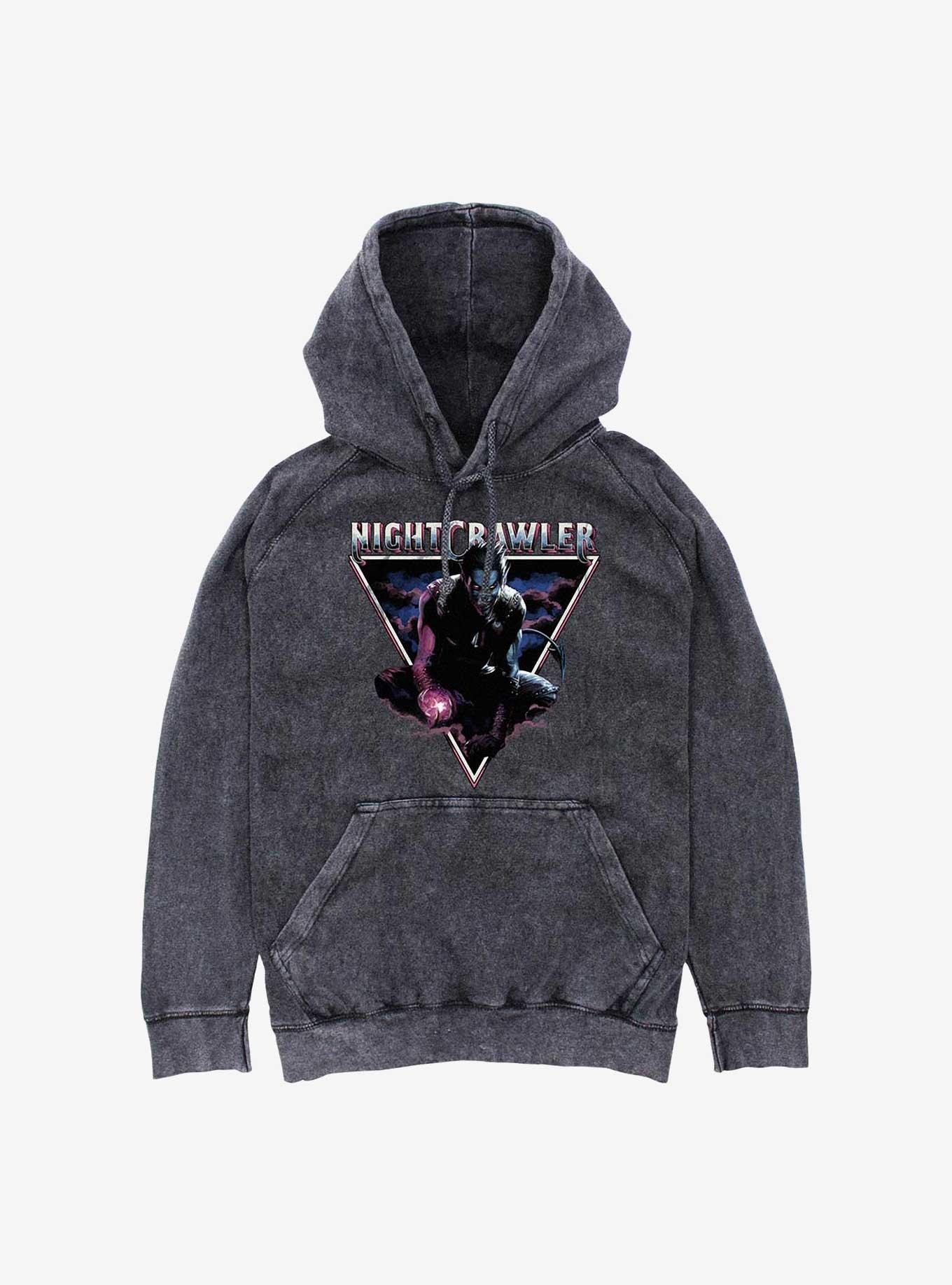 X-Men Nightcrawler Triangle Mineral Wash Hoodie, , hi-res