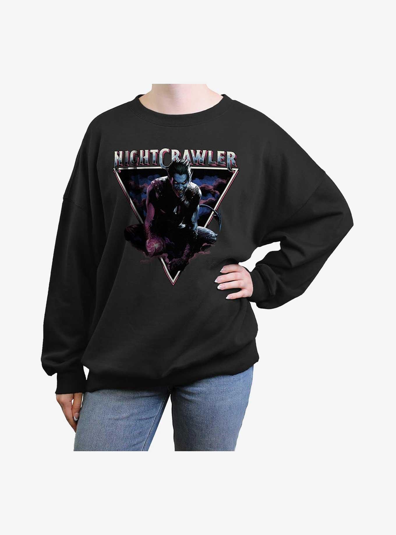 X-Men Nightcrawler Triangle Girls Oversized Sweatshirt, , hi-res