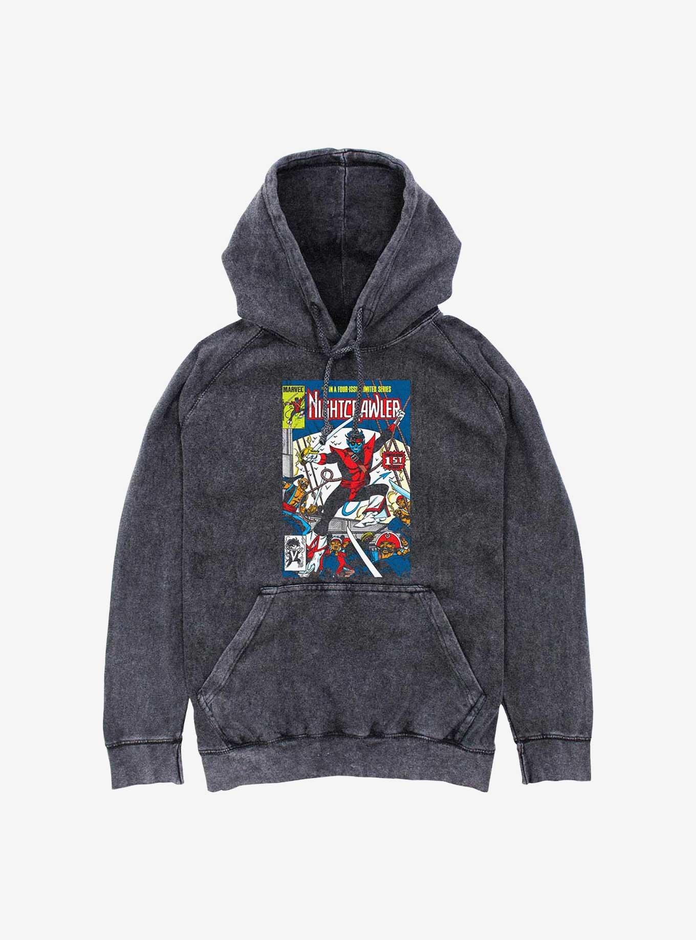 Marvel X-Men Nightcrawler Comic Cover Mineral Wash Hoodie, , hi-res