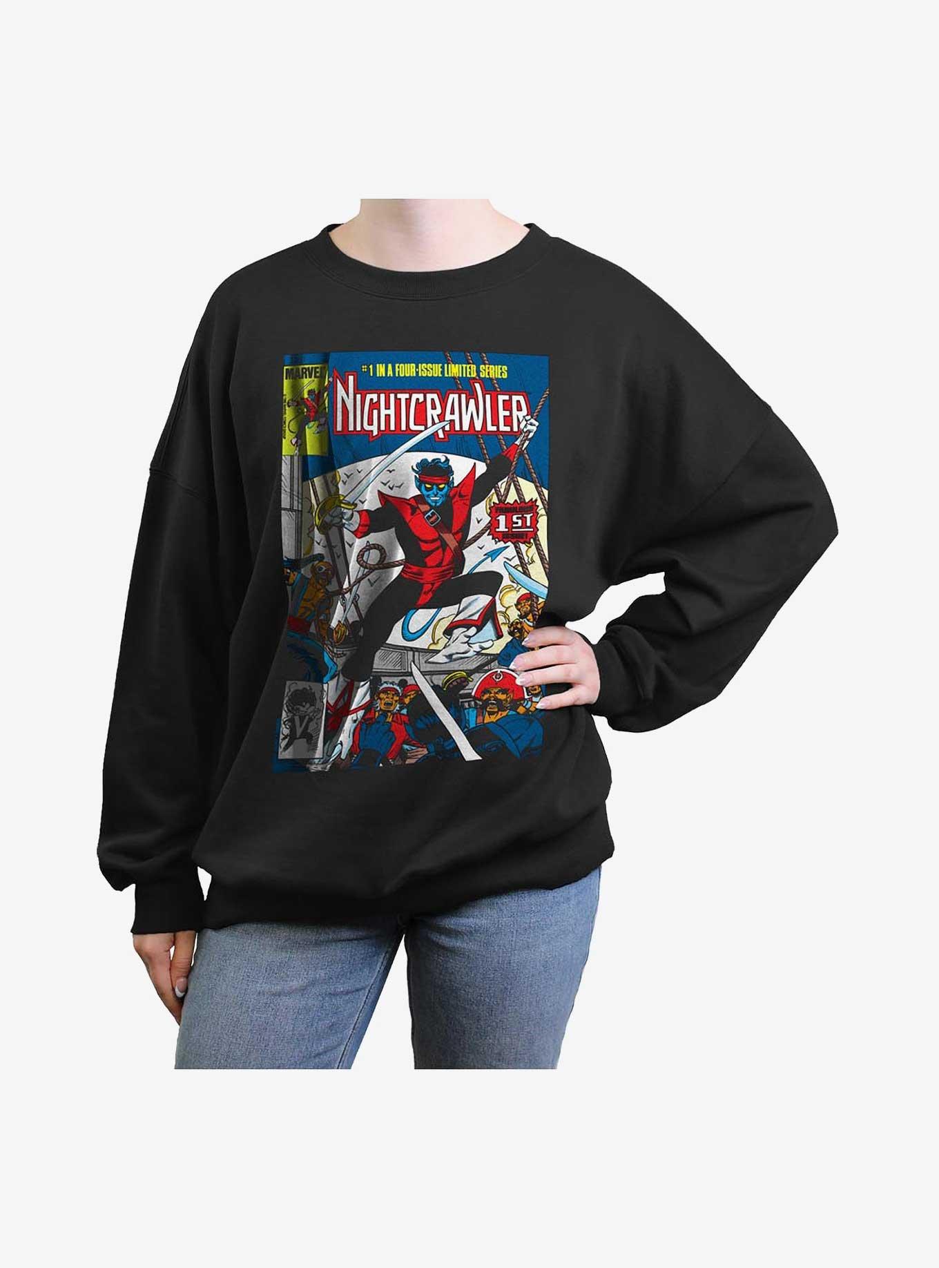 Marvel X-Men Nightcrawler Comic Cover Girls Oversized Sweatshirt, , hi-res