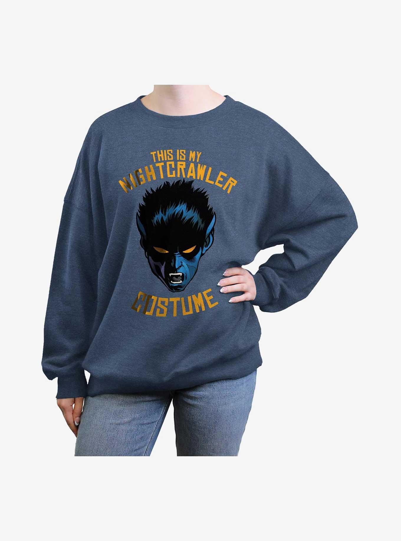 X-Men Nightcrawler This Is My Costume Girls Oversized Sweatshirt, , hi-res