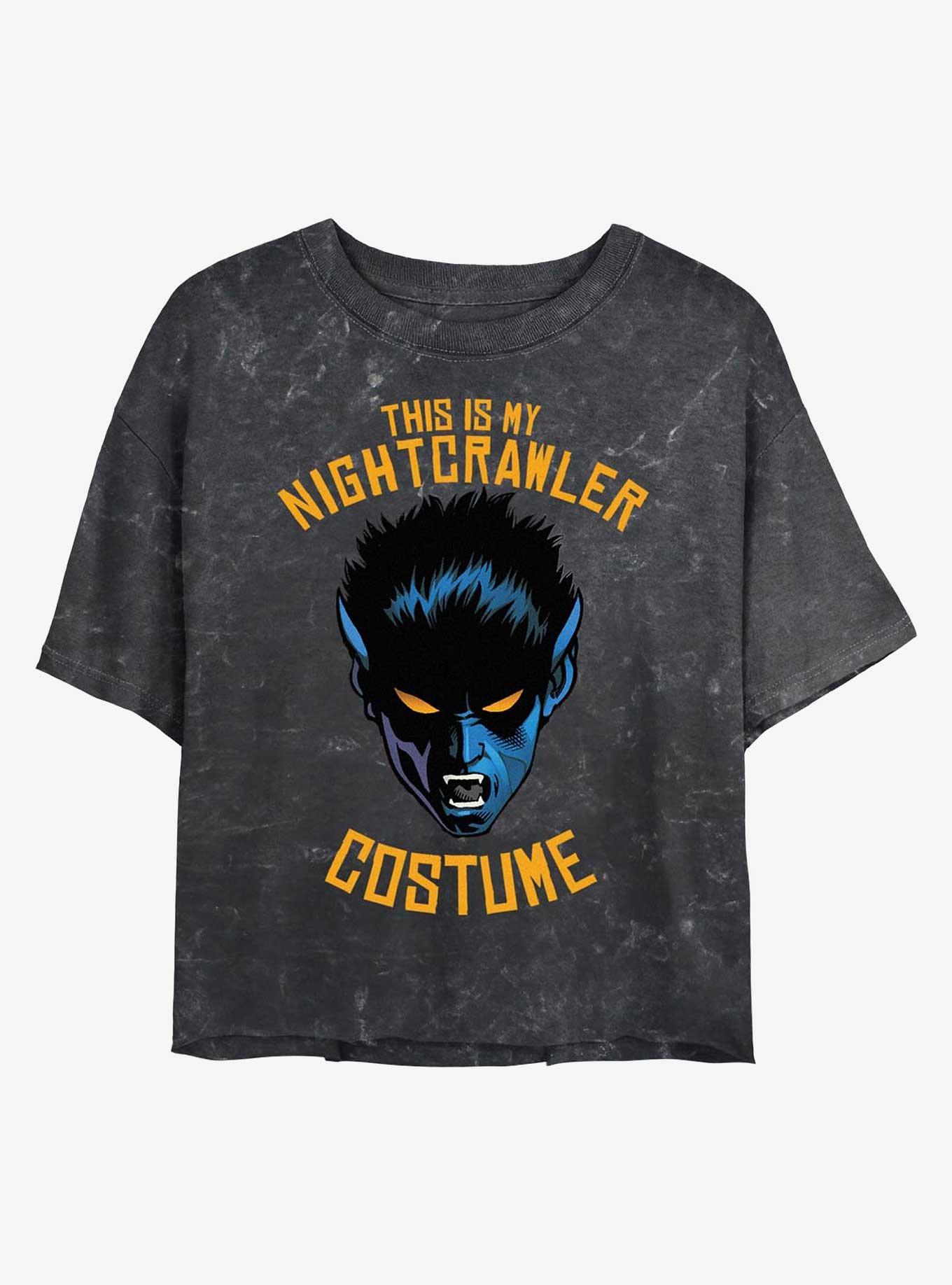 X-Men Nightcrawler This Is My Costume Girls Mineral Wash Crop T-Shirt, , hi-res