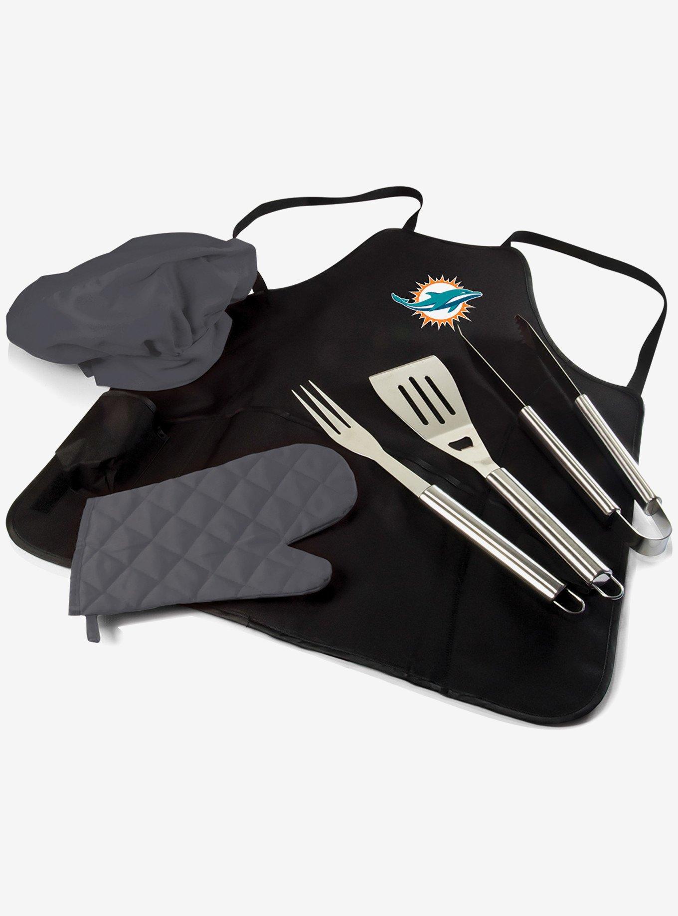 NFL Miami Dolphins BBQ Apron Tote Grill Set, , hi-res