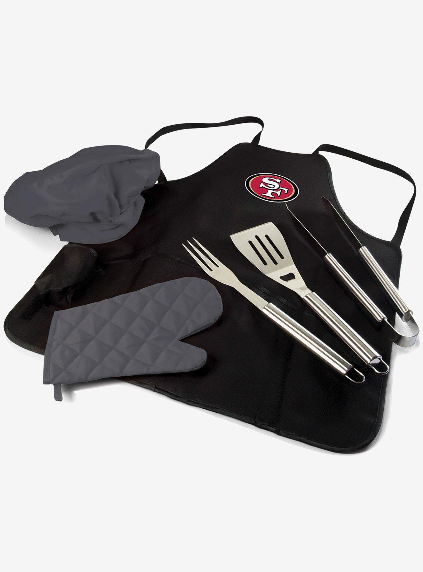 NFL San Francisco 49ers BBQ Apron Tote Grill Set, , hi-res