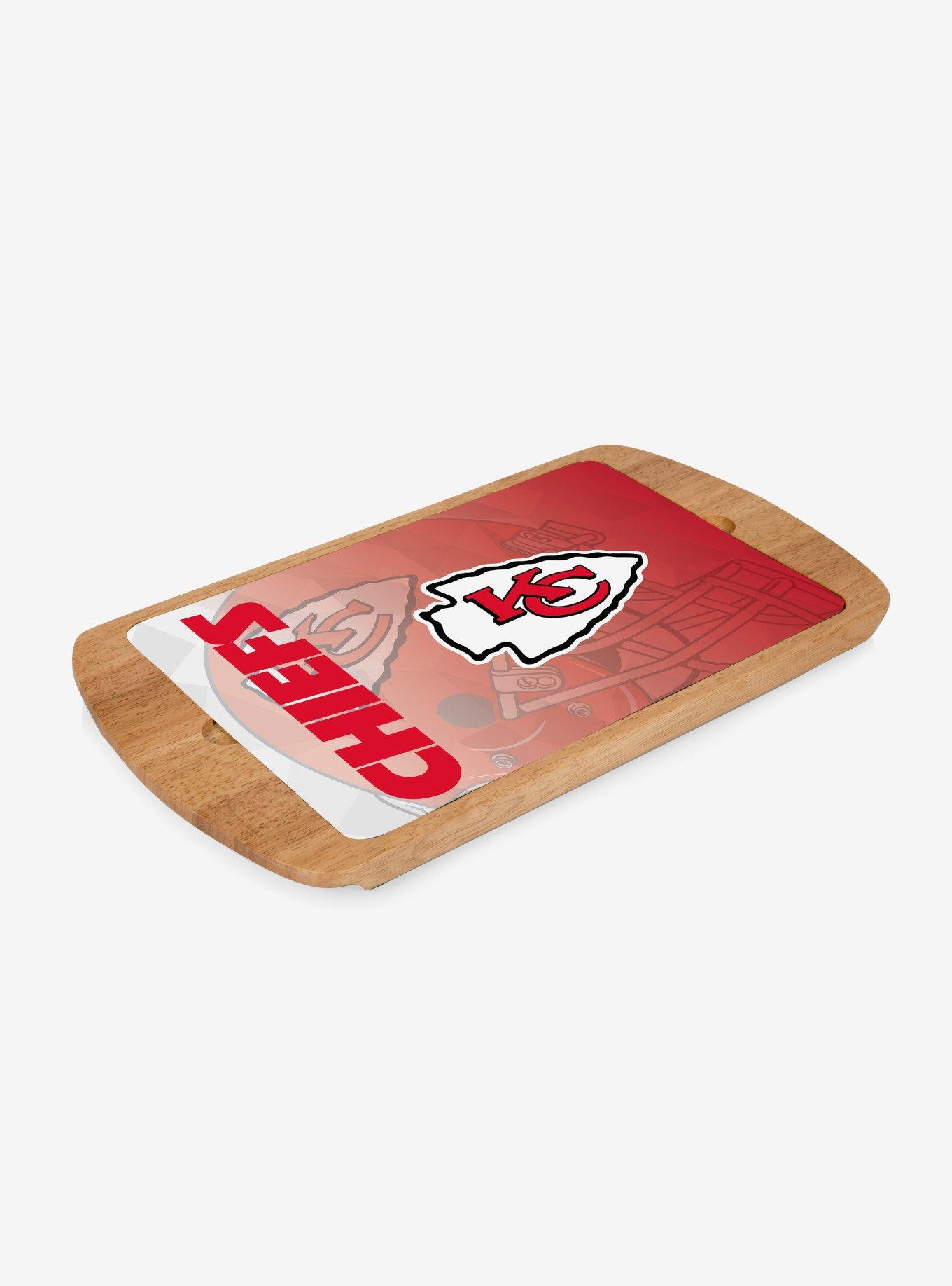 NFL Kansas City Chiefs Football Field Glass Top Cutting Board, , hi-res