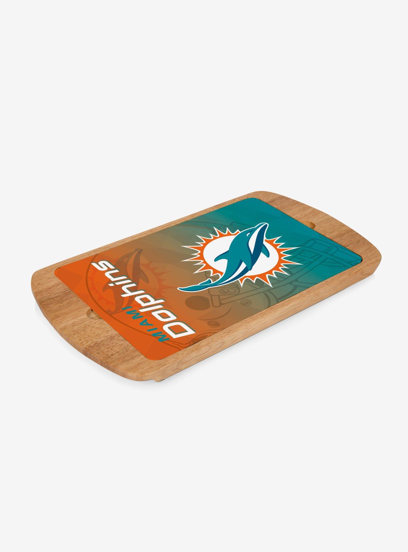 NFL Miami Dolphins Football Field Glass Top Cutting Board, , hi-res