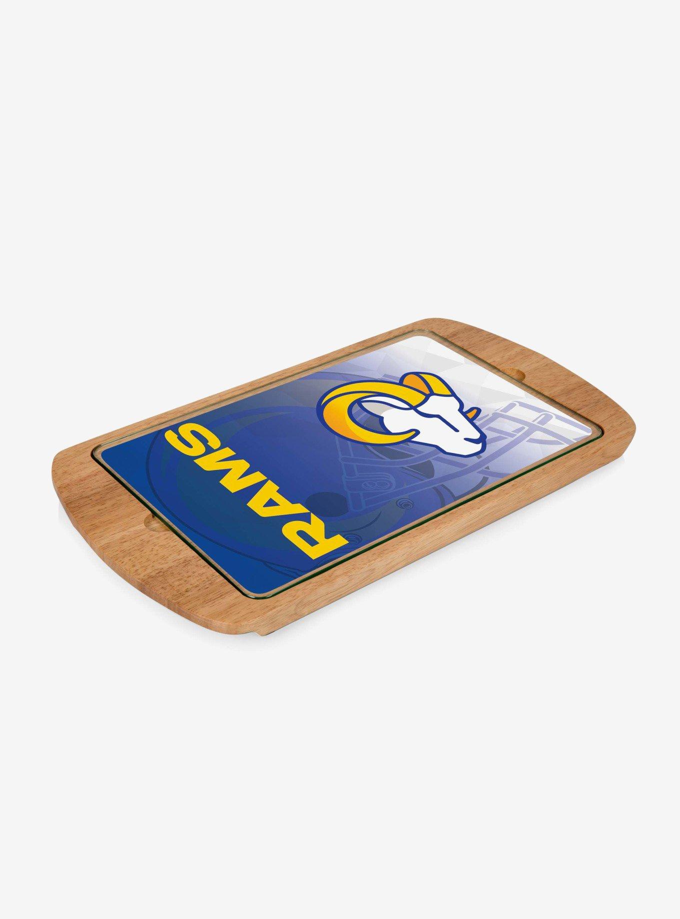 NFL Los Angeles Rams Football Field Glass Top Cutting Board, , hi-res