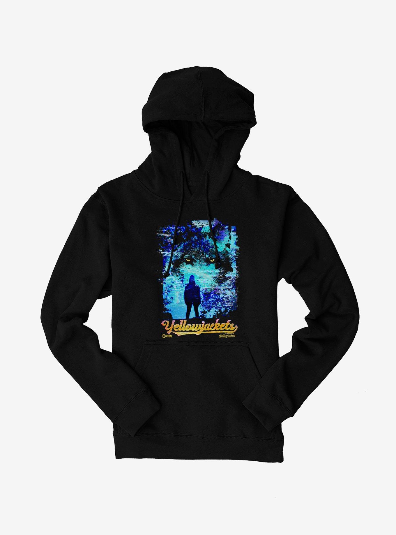 Yellowjackets Wolf Hoodie, BLACK, hi-res