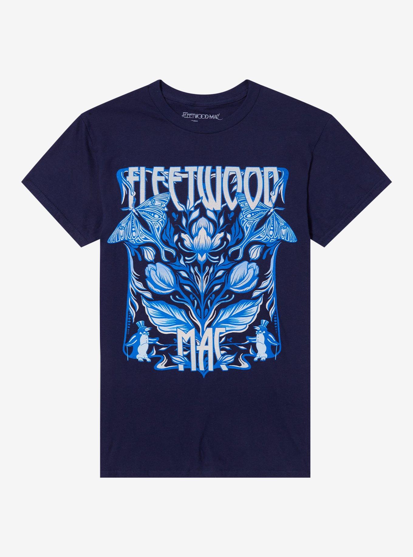 Fleetwood Mac Blue Butterfly Relaxed Fit Girls T-Shirt, NAVY, hi-res