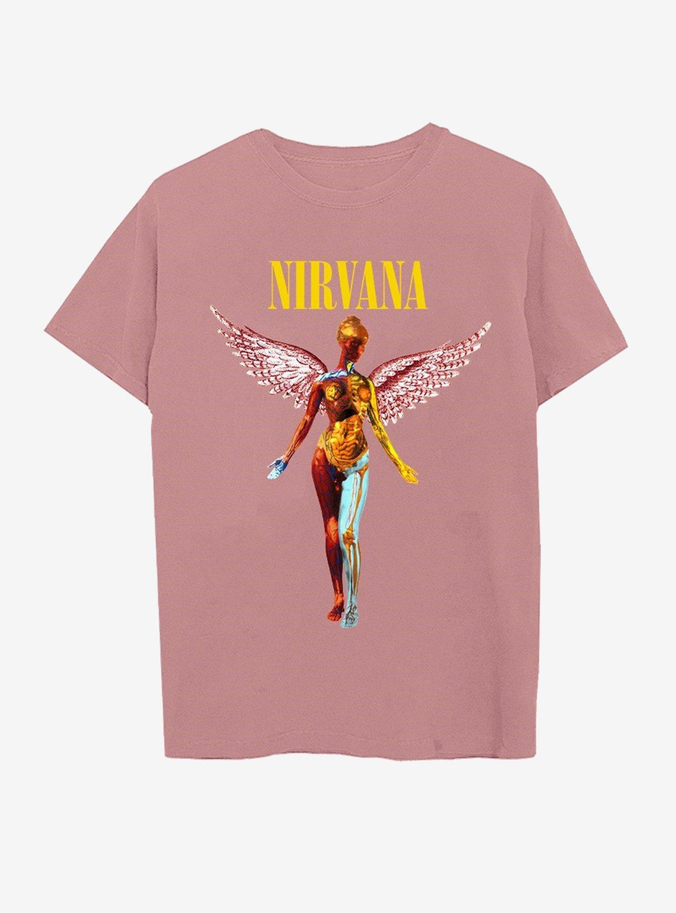 Nirvana In Utero Pink Relaxed Fit Girls T-Shirt, , hi-res