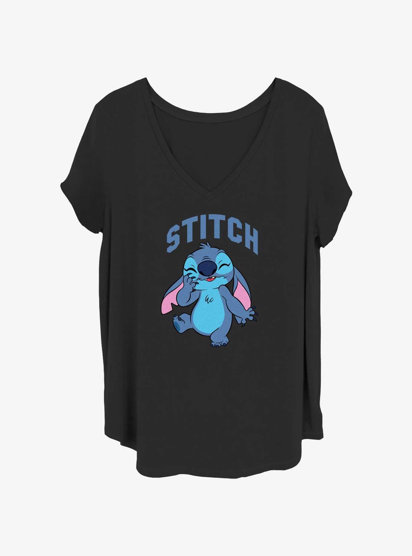 Disney Lilo & Stitch Embarrassed Girls T-Shirt Plus Size, BLACK, hi-res