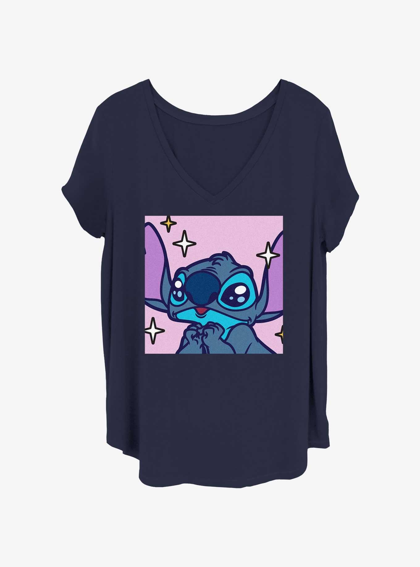 Disney Lilo & Stitch Shiny Eyes Girls T-Shirt Plus Size