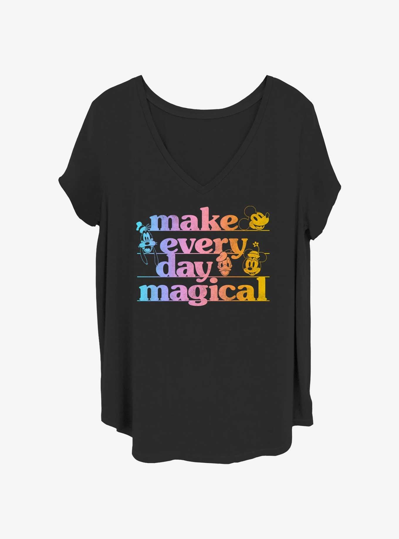 Disney Mickey Mouse Make Every Day Magical Girls T-Shirt Plus Size, BLACK, hi-res