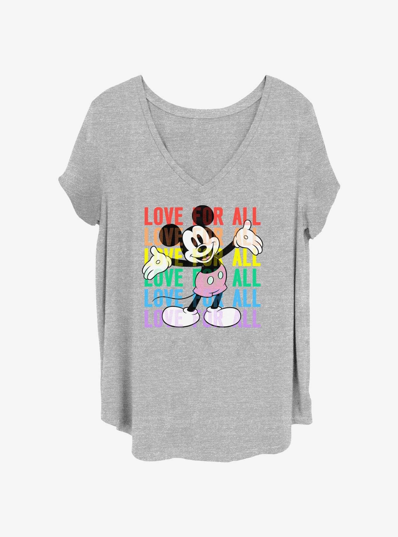 Disney Mickey Mouse Love For All Girls T-Shirt Plus Size, , hi-res