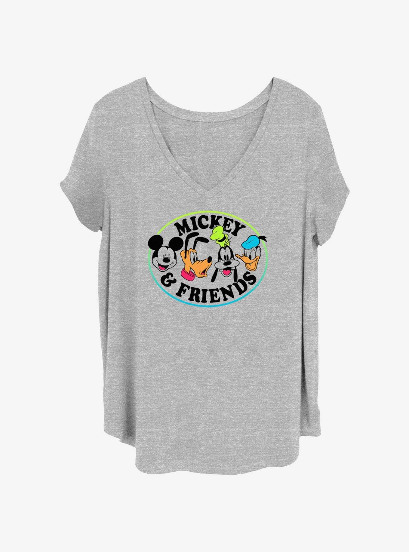 Disney Mickey Mouse Heads Up Girls T-Shirt Plus