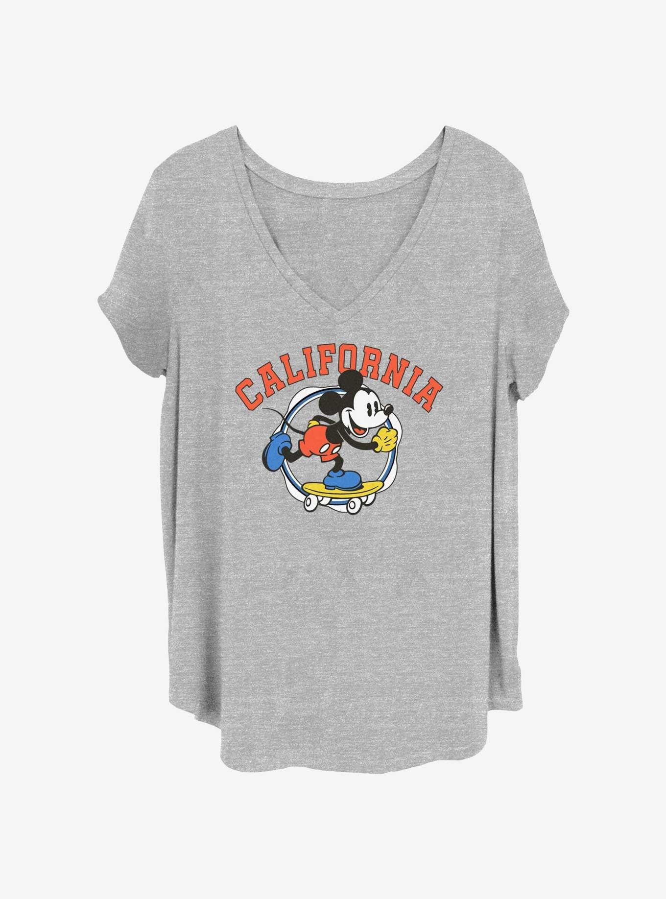 Disney Mickey Mouse Skate Cali Girls T-Shirt Plus Size, HEATHER GR, hi-res