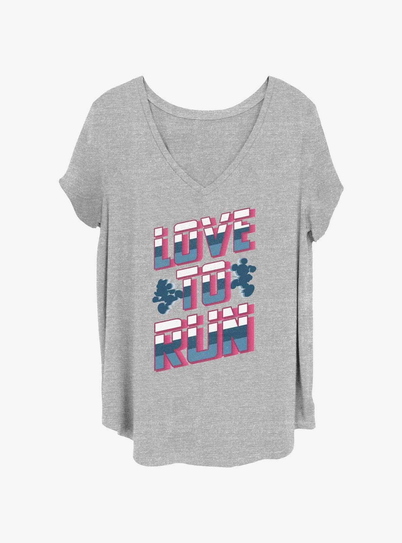 Disney Mickey Mouse Love To Run Girls T-Shirt Plus Size