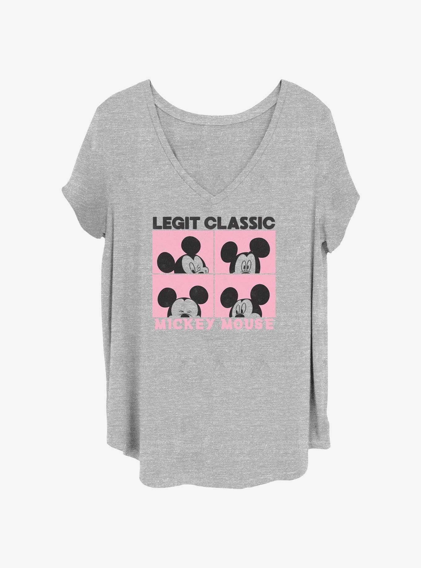 Disney Mickey Mouse Mickey Faces Girls T-Shirt Plus Size
