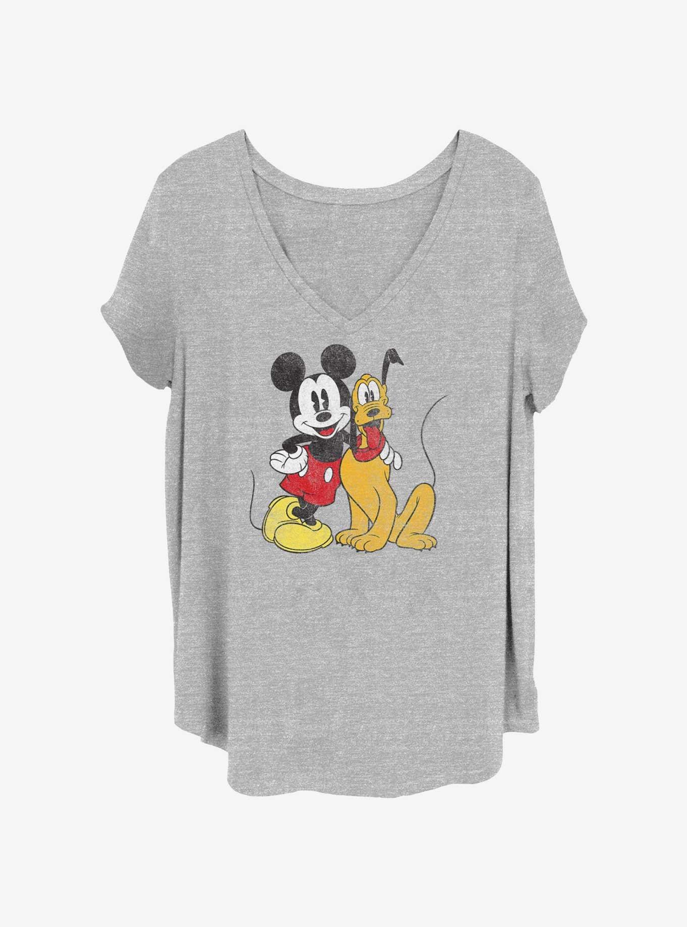 Disney Mickey Mouse & Pluto Me And My Best Friend Girls T-Shirt Plus Size