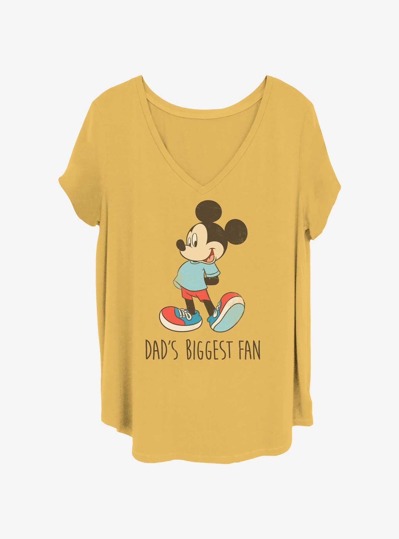 Disney Mickey Mouse Dad's Fan Mickey Girls T-Shirt Plus Size, OCHRE, hi-res