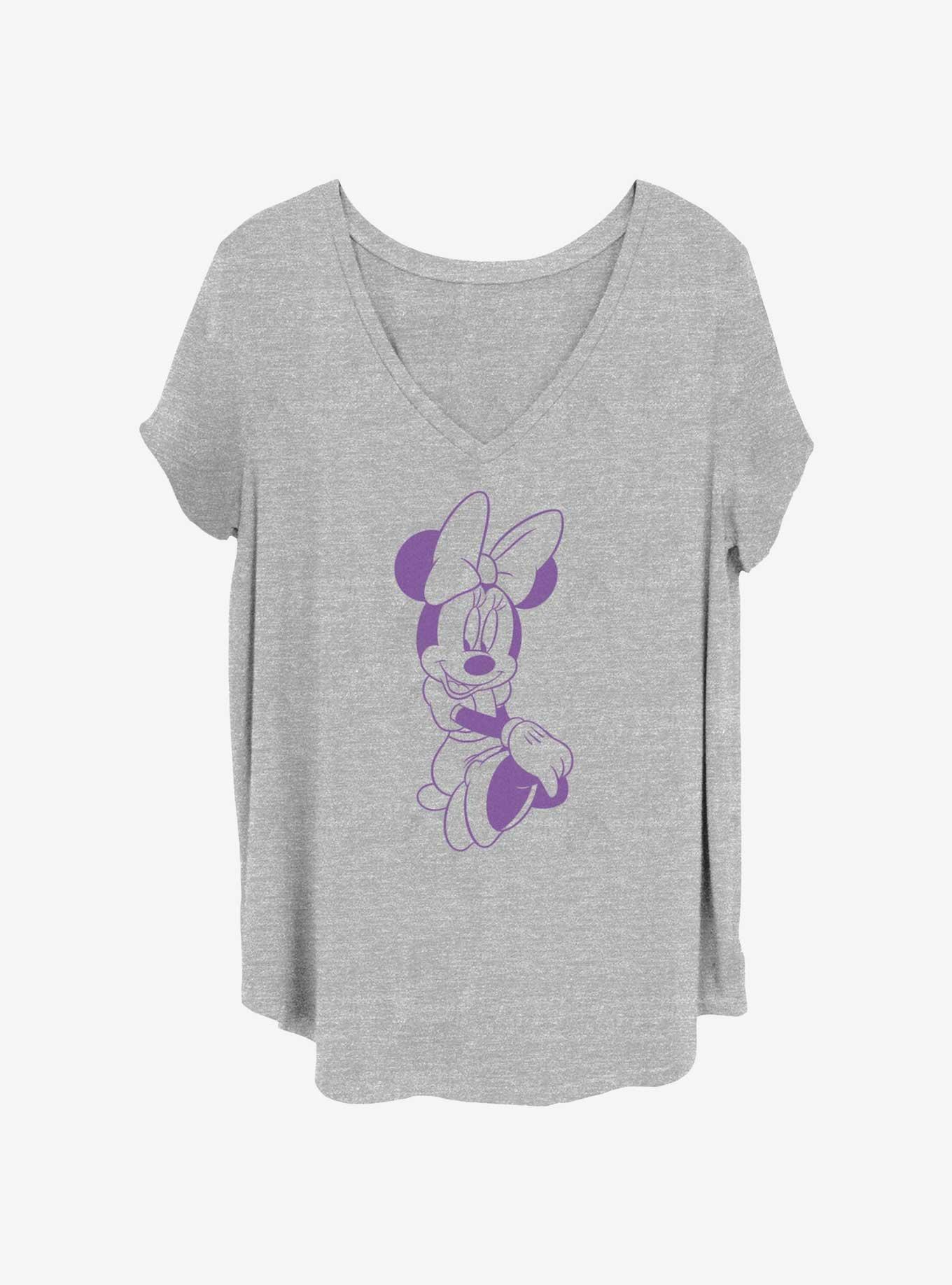 Disney Minnie Mouse Proper Sit Girls T-Shirt Plus Size, HEATHER GR, hi-res