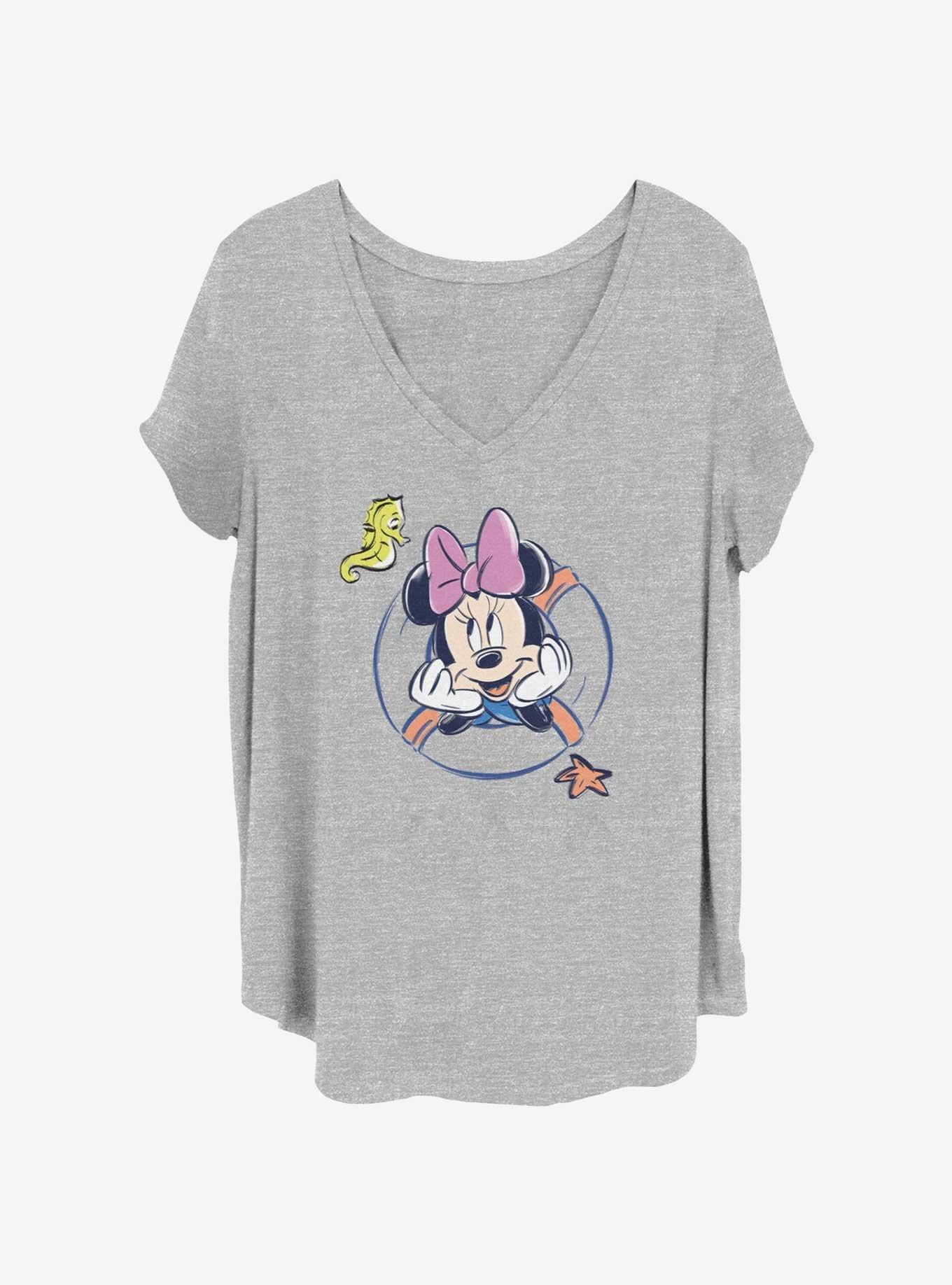 Disney Minnie Mouse Sea Circle Girls T-Shirt Plus Size
