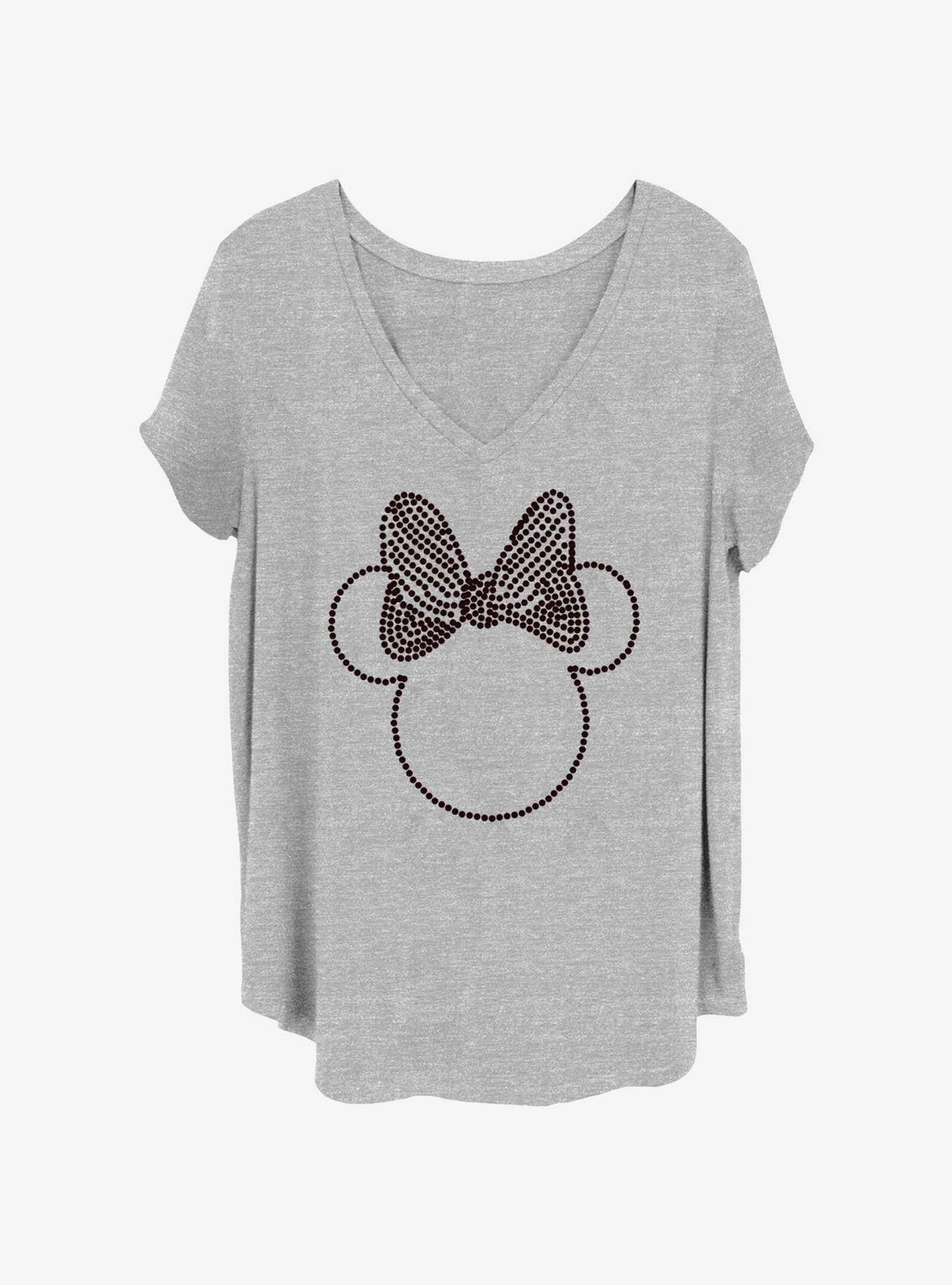 Disney Minnie Mouse Minnie Head Outline Girls T-Shirt Plus Size