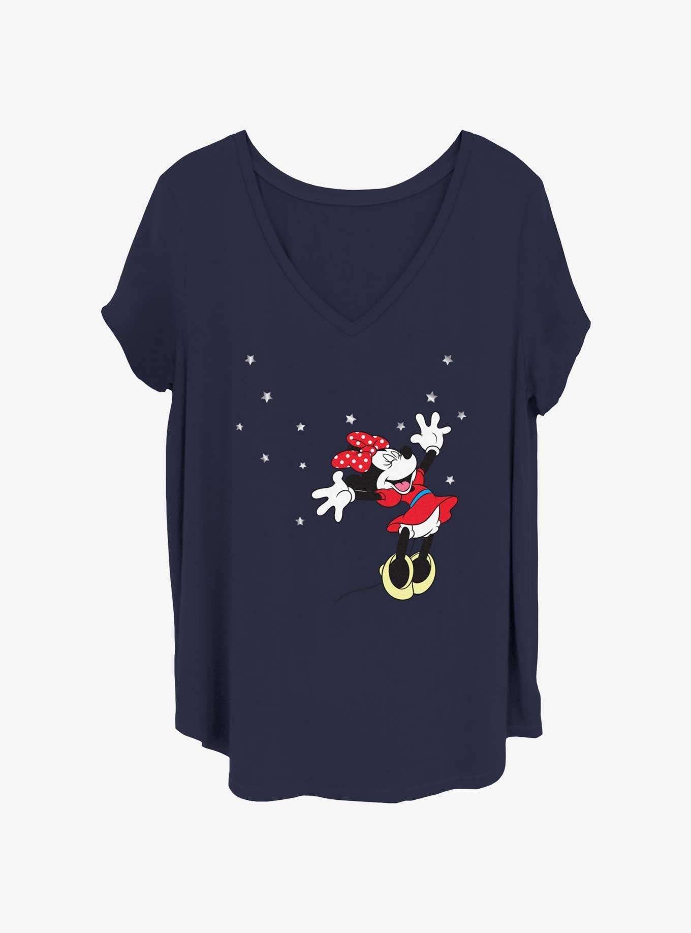 Disney Minnie Mouse Cute Americana Girls T-Shirt Plus Size, NAVY, hi-res