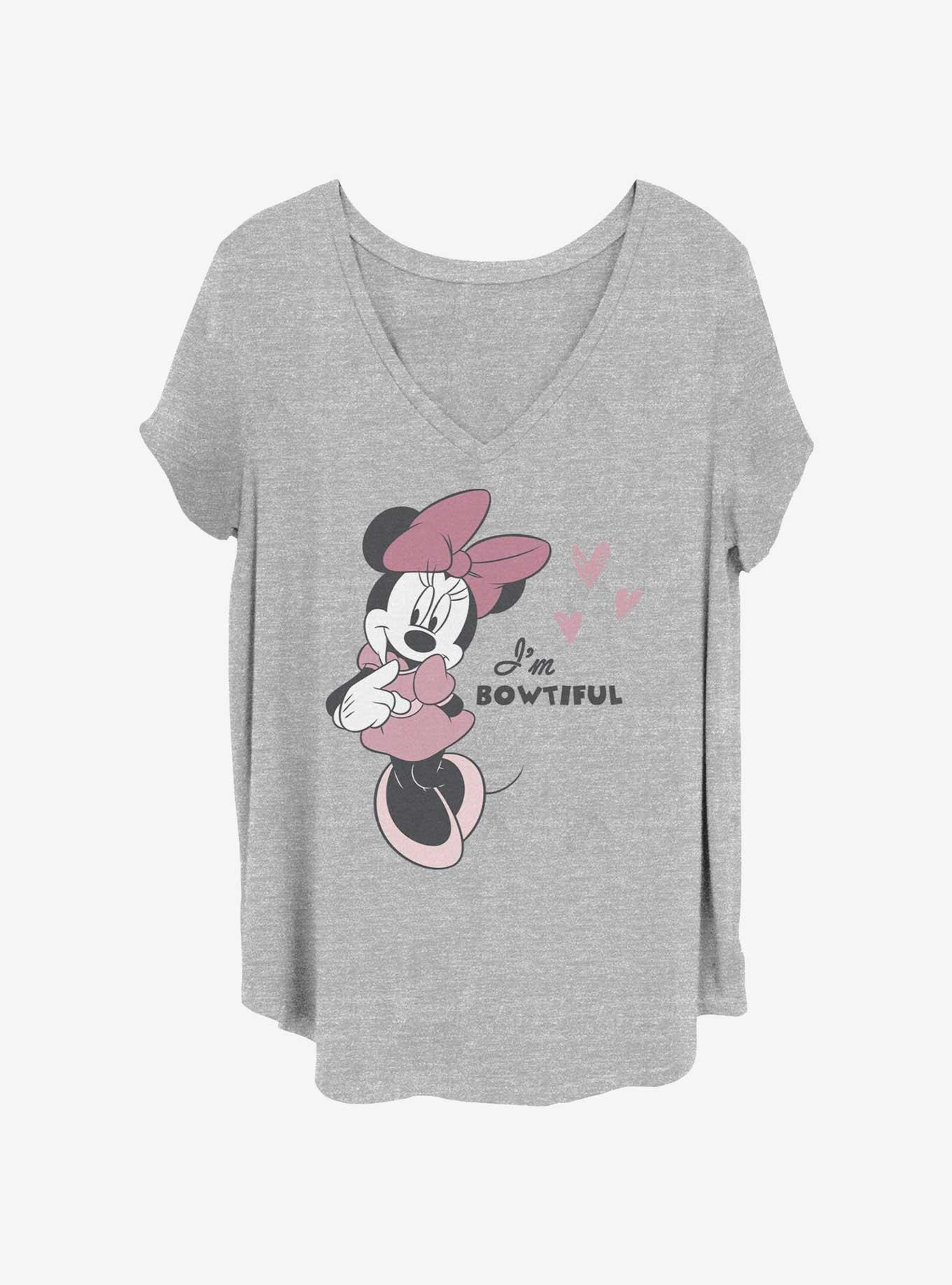 Disney Minnie Mouse Bowtiful Minnie Girls T-Shirt Plus Size, HEATHER GR, hi-res